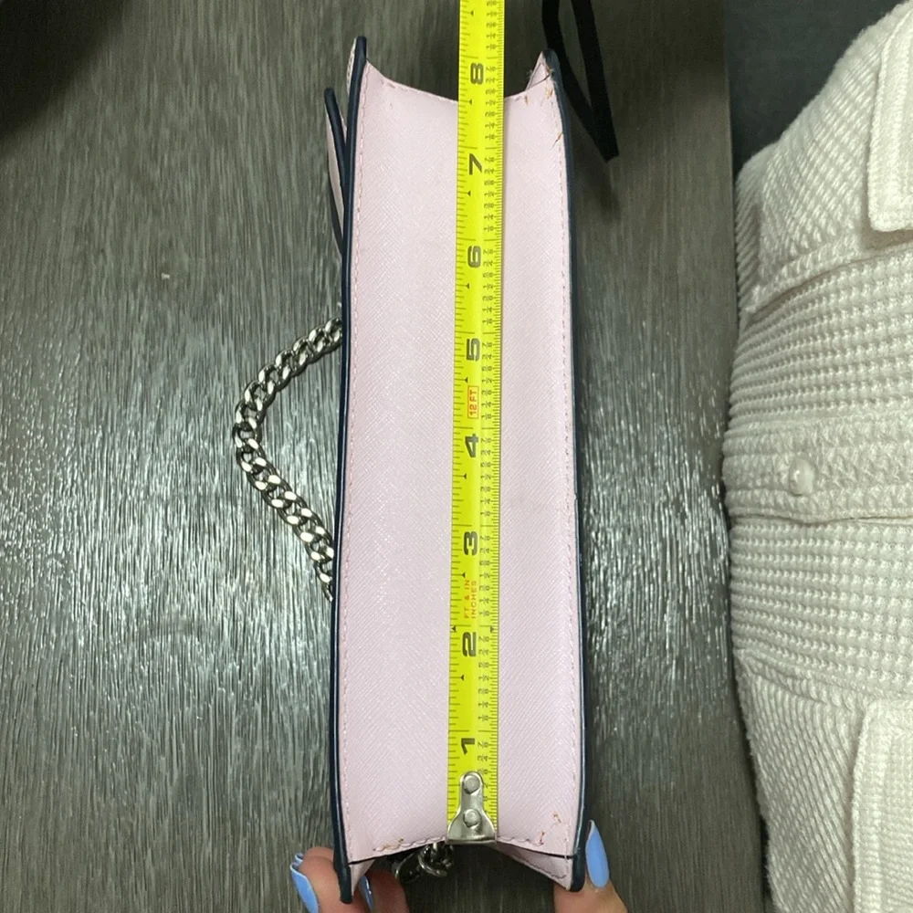 kate spade Pink Floral Crossbody Bag with Navy Accents